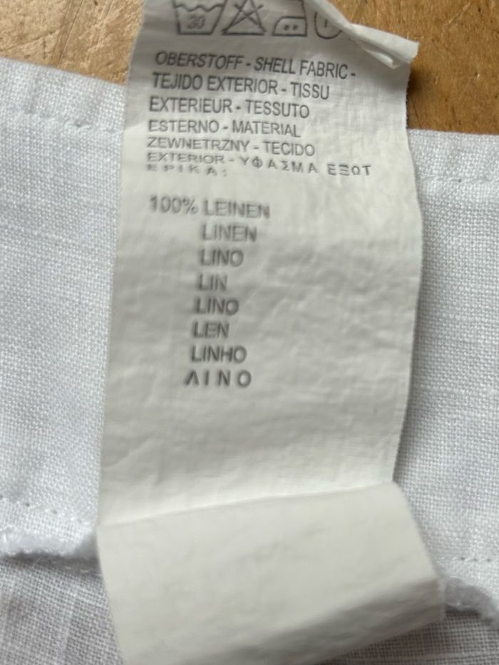 Pantalon lin blanc jambes larges taille EUR 44 - photo numéro 3