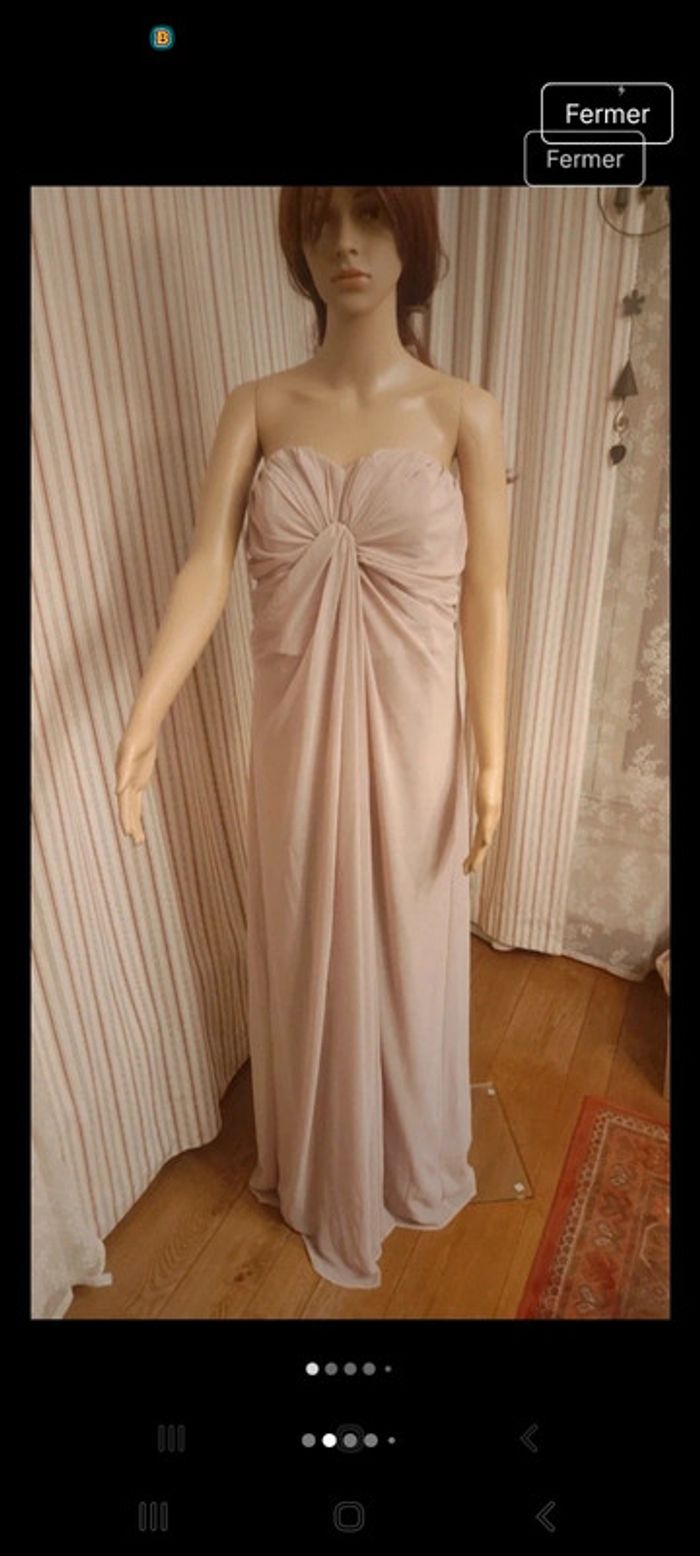Magnifique Robe de soirée rose H&M eur48 neuve - photo numéro 2