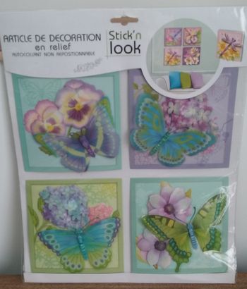 Papillons en relief autocollants