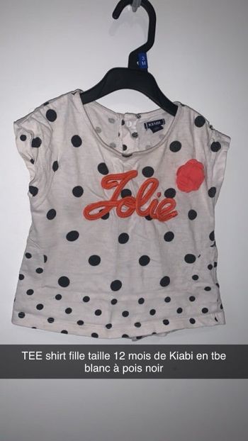 TEE shirt fille taille 12 mois