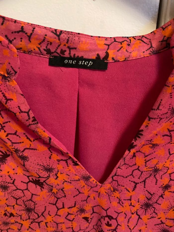 Superbe blouse neuve fuschia || T42 || One Step - photo numéro 3