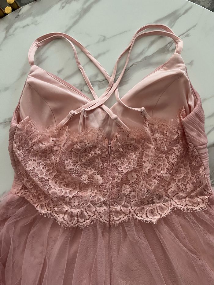 Robe de demoiselle d’honneur rose  /robe de soirée everpretty taille L neuve avec étiquette - photo numéro 7