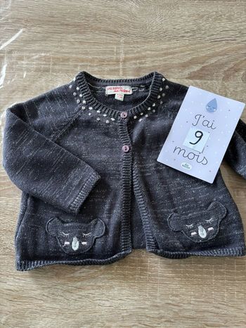 Gilet gris koala DPAM t.9m