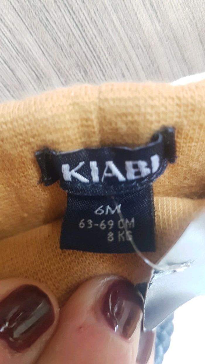 Short bermuda blanc toile fourmis 6 mois neuf kiabi - photo numéro 3