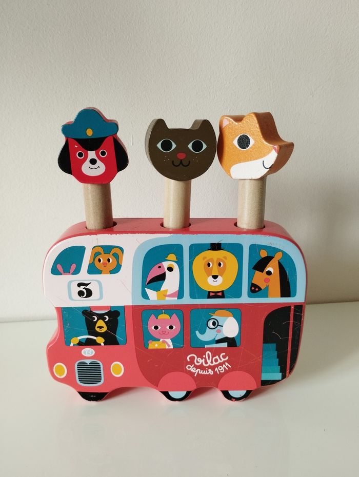 Jeu Pop Up Villac bus anglais en bois