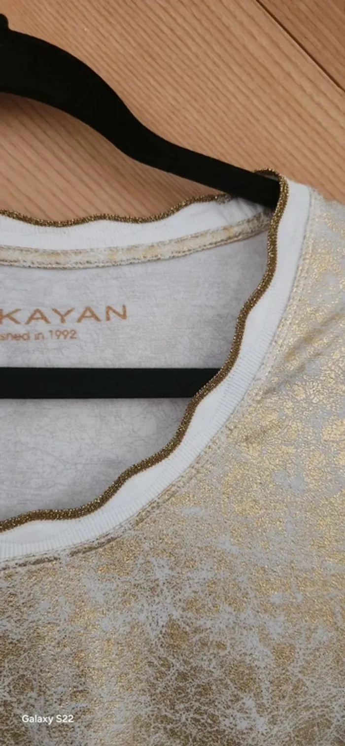 Tee shirt femme Eva Kayan doré - photo numéro 5