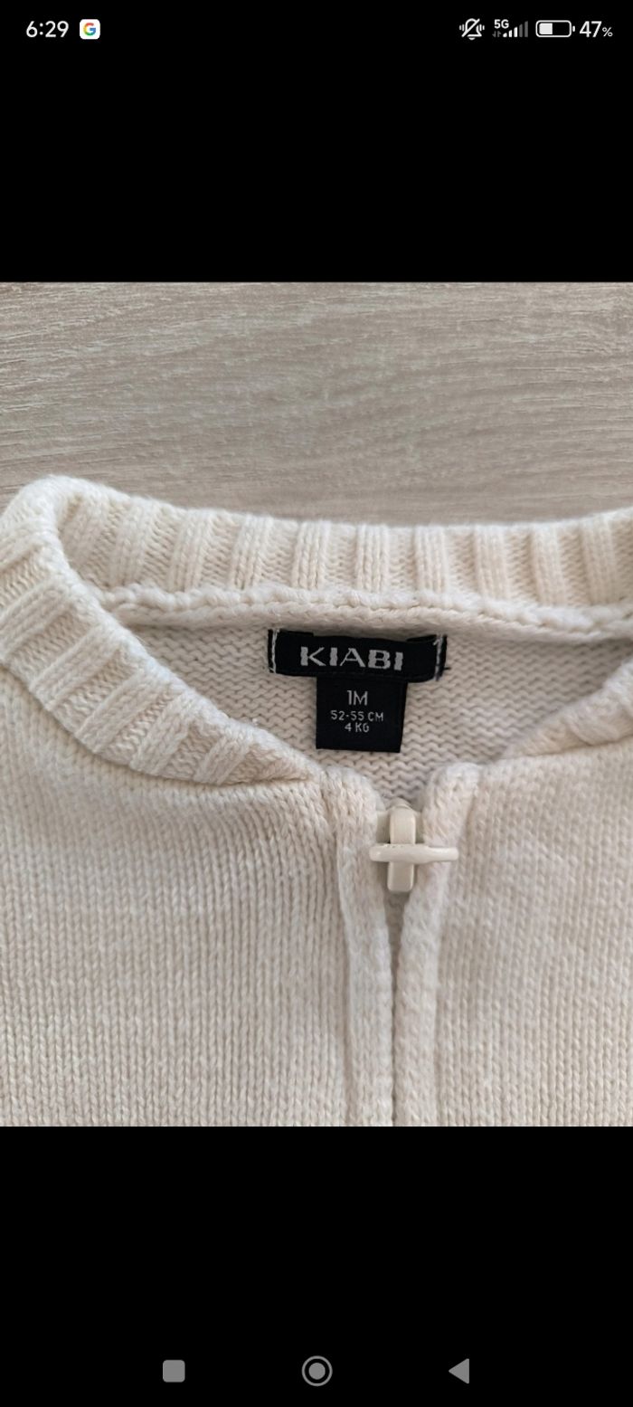 Gilet taille 1 mois - photo numéro 3