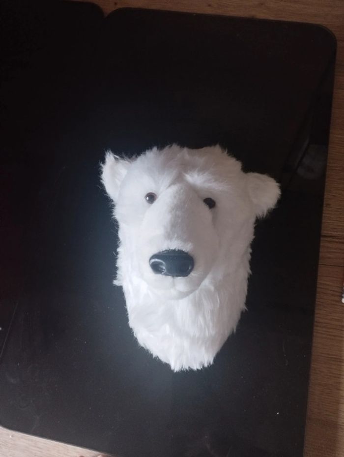 Décoration tête d'ours polaire