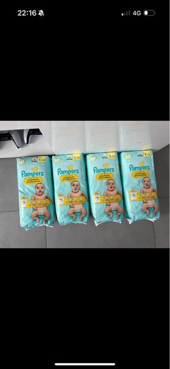 4 paquets de couches taille 1