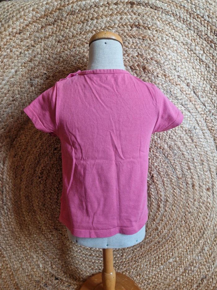 Jolie tee-shirt rose fraise fille obaibi 23 mois 86cm - photo numéro 5