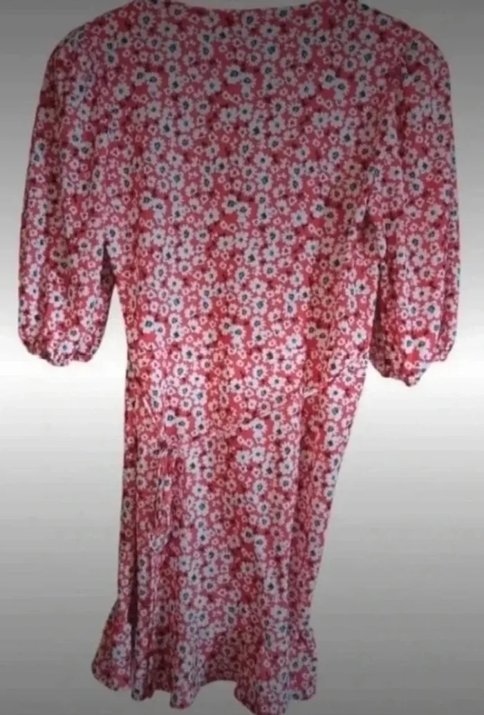 Robe imprimé fleurs ajustable taille s bershka - photo numéro 3