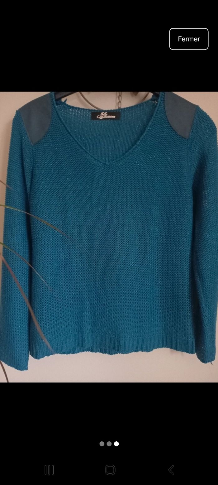 Pull fils brillants