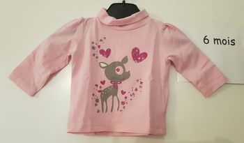 T-shirt col roulé faon 6 mois