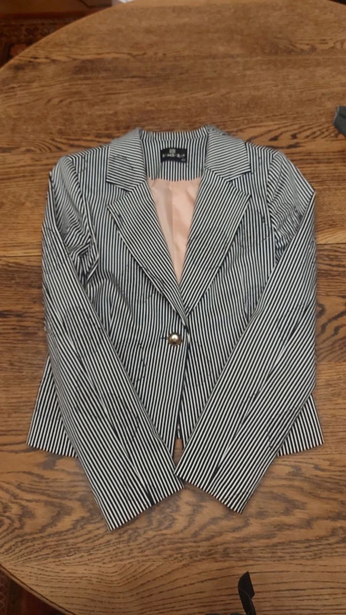 Blazer Samsara taille 42 noir/blanc - photo numéro 10