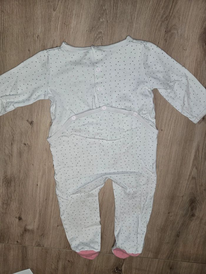 Joli pyjamas / grenouillère en coton fille 12 mois - photo numéro 4