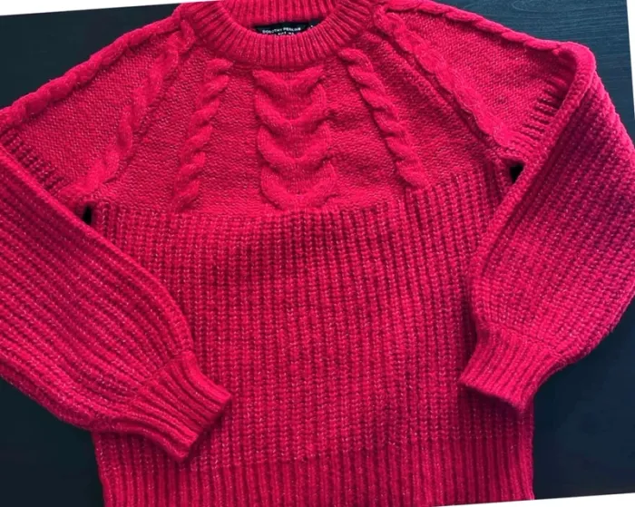 Pull torsades un peu oversize - photo numéro 3