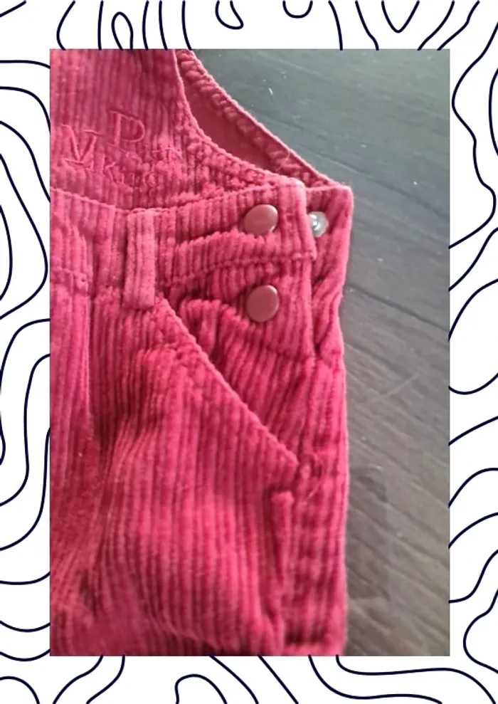 Salopette 6 mois velours - photo numéro 3