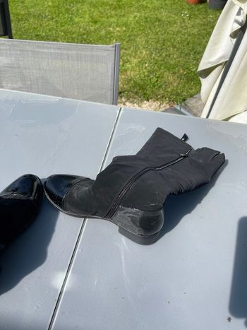 Bottes noires 37 demi vernis