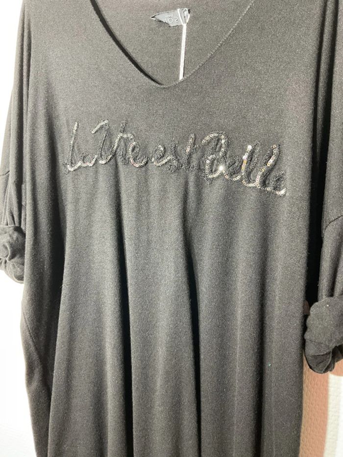 Pull « la vie est belle » femme taille unique (38-44)- nos- neuf avec étiquette - photo numéro 2
