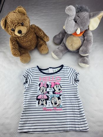 Tee-shirt marinière-Minnie Mouse Taille 12mois 