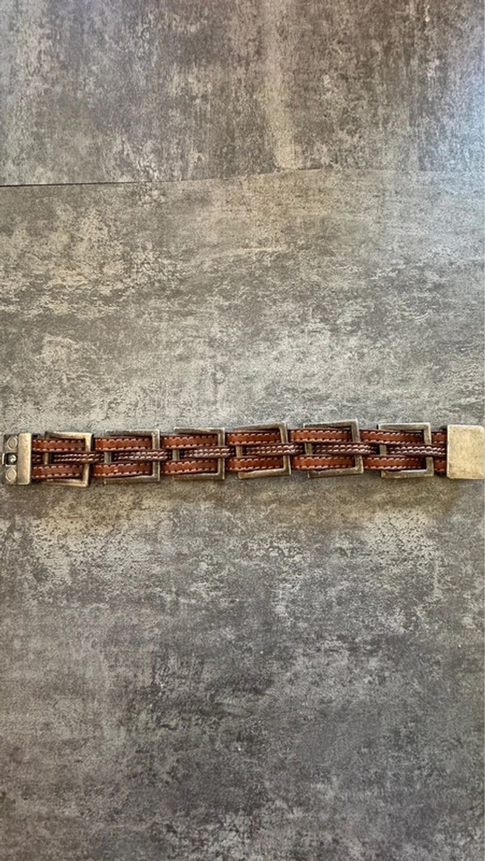 Bracelet cuir aimanté