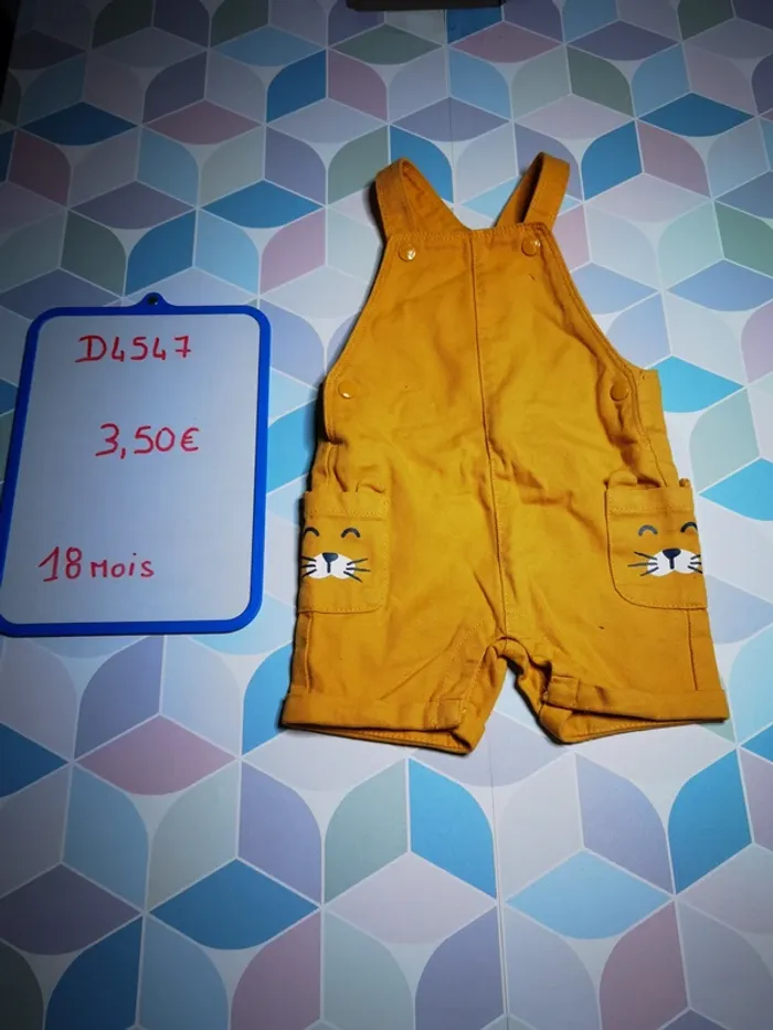D4547 - salopette short garçon 18 mois