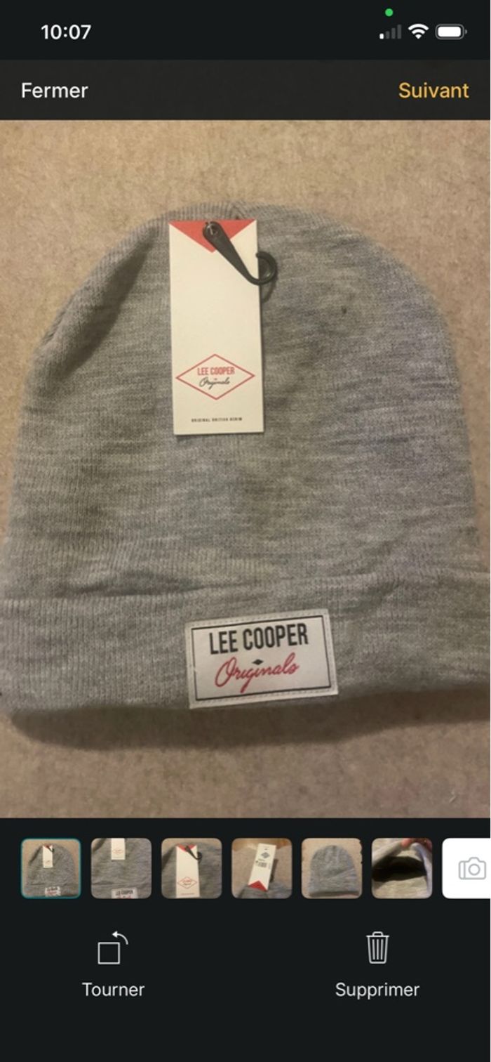 Bonnet leeCooper doublée, polaire, original, neuf avec étiquette
