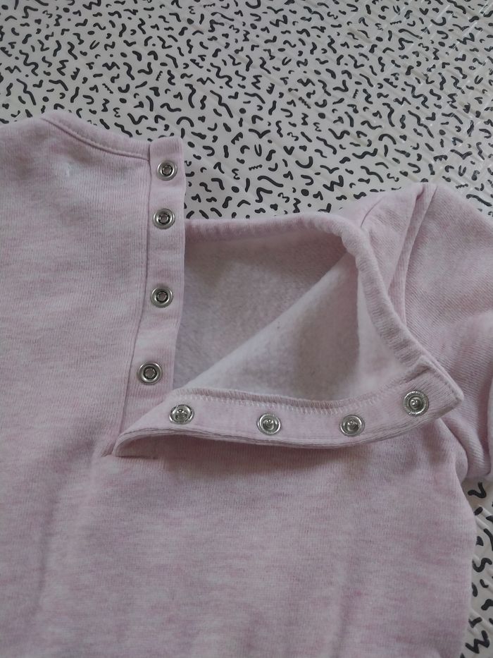 Robe bébé KIABI 18 mois – haut molleton rose & jupe jean - photo numéro 4