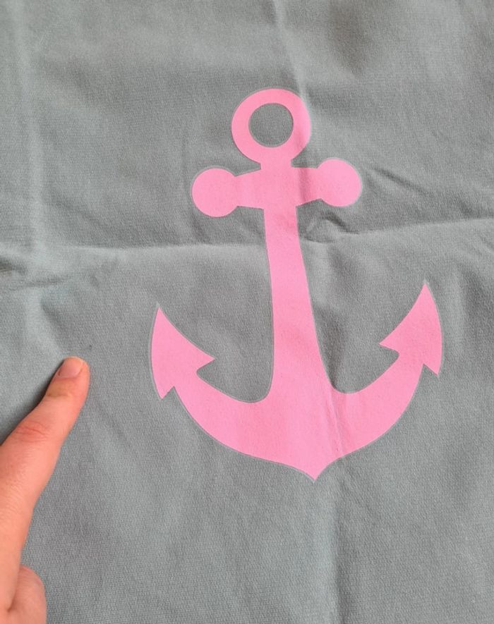 Sac à dos style marin motif ancre rose - photo numéro 8