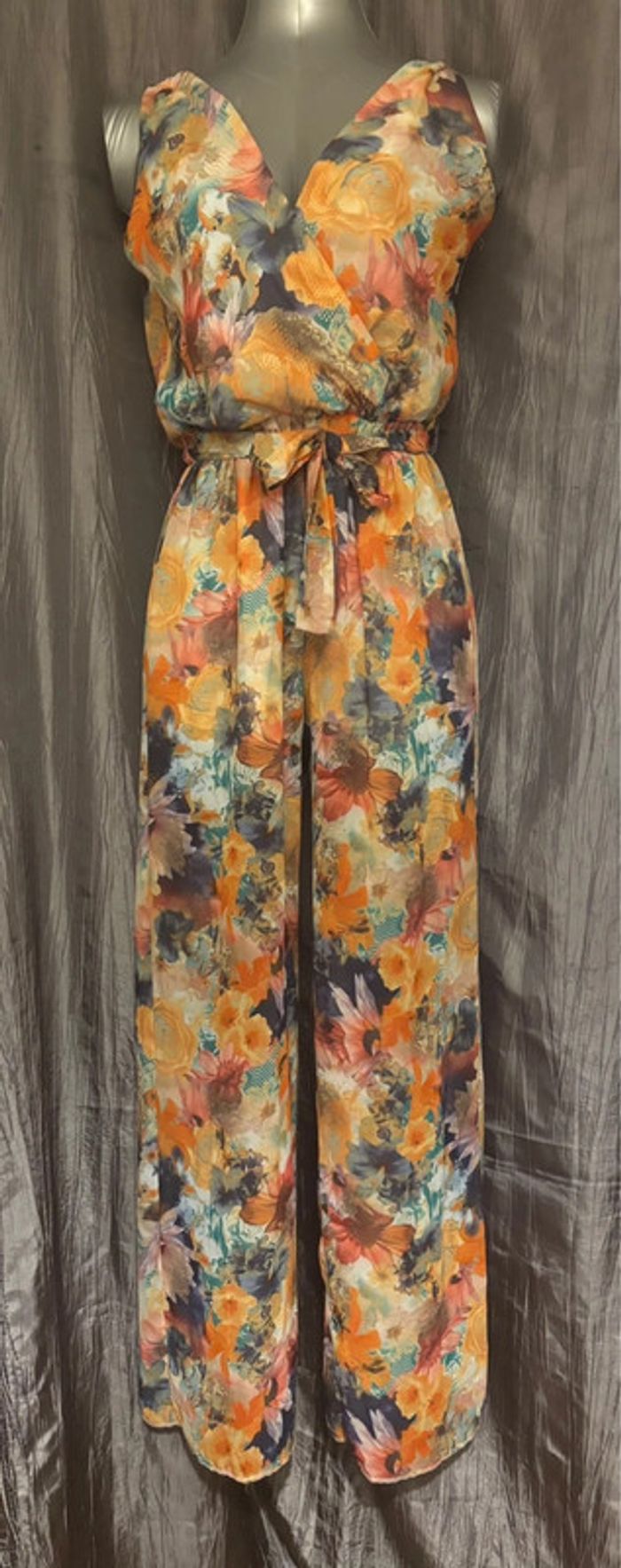 Superbe combinaison d’été bohème chic imprimé floral - photo numéro 2
