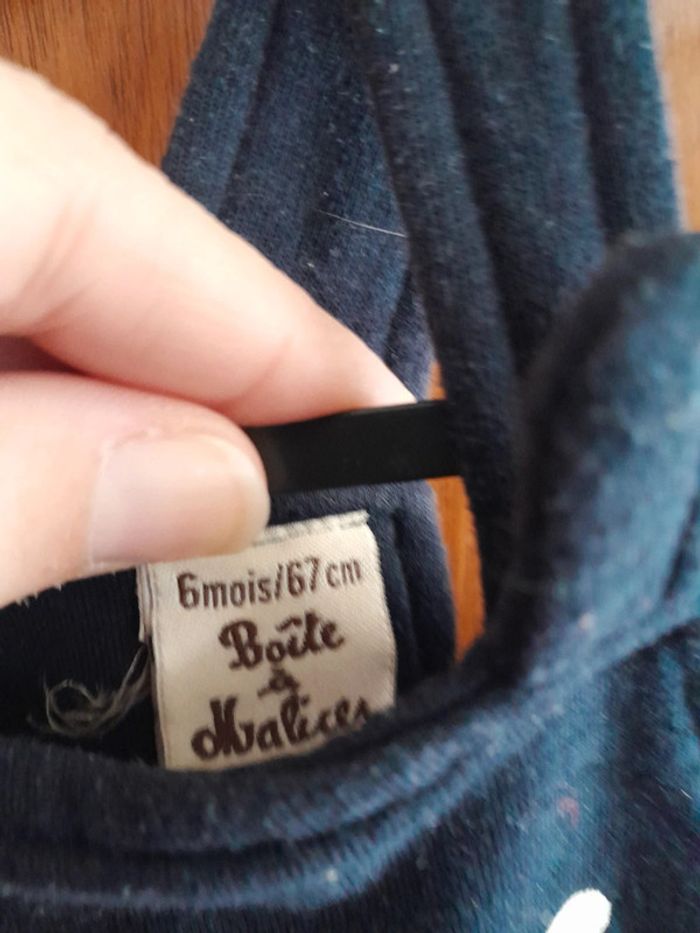 Salopette chat et short en velours avec haut - photo numéro 2