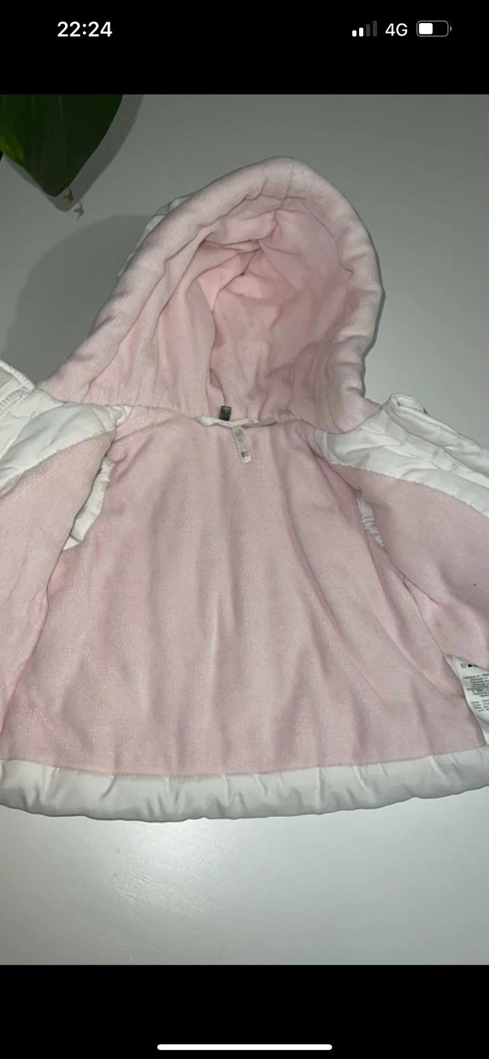 Manteau chaud blanc taille 3 mois - photo numéro 2