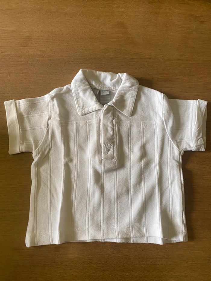 Polo blanc manche courte