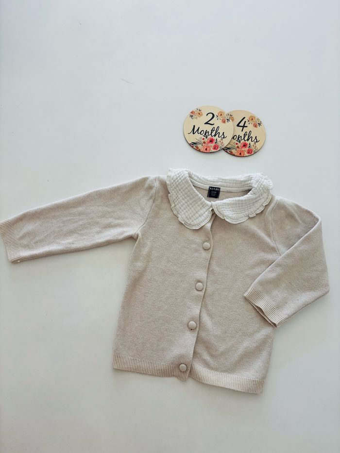 Gilet à col fille