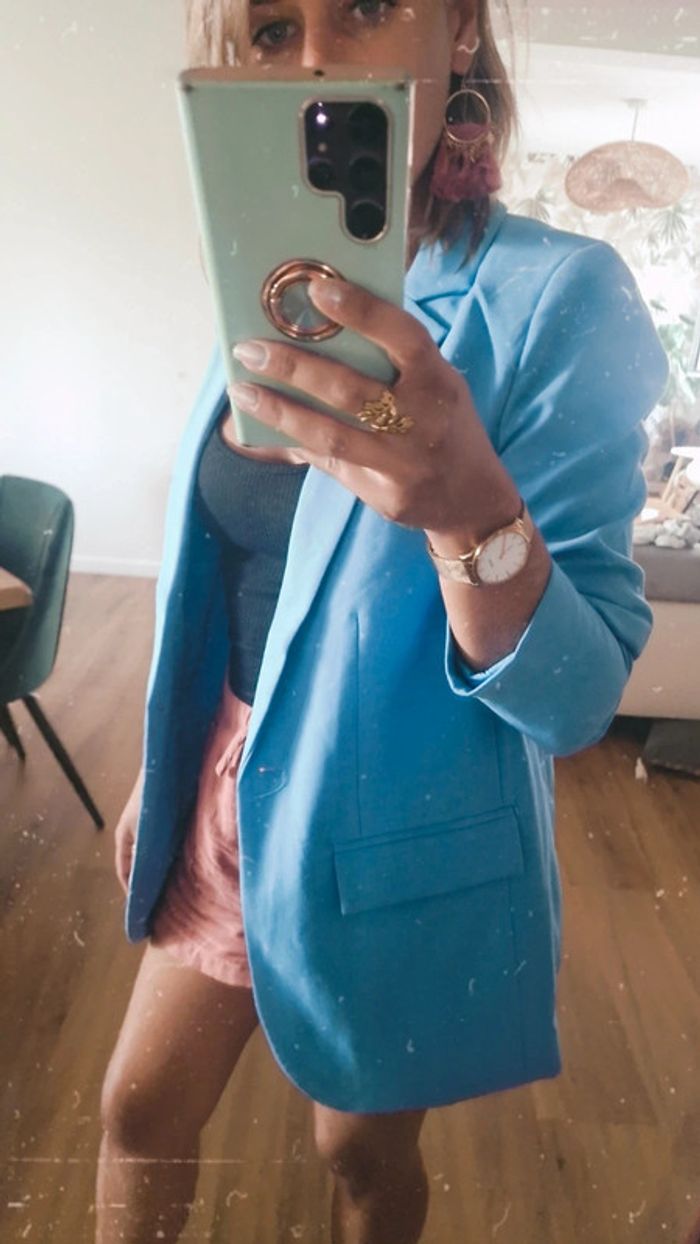 Blazer bleu ciel - photo numéro 2