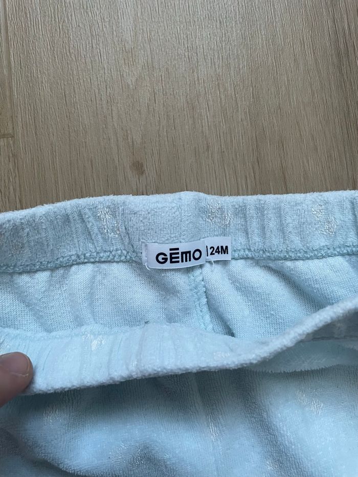 Pyjama deux parties Gémo blanc et bleu 24 mois - photo numéro 8