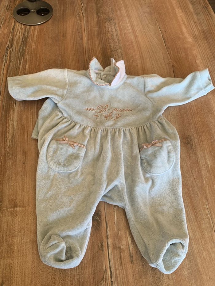 Lot 6 pyjamas velours fille 1 mois - photo numéro 8