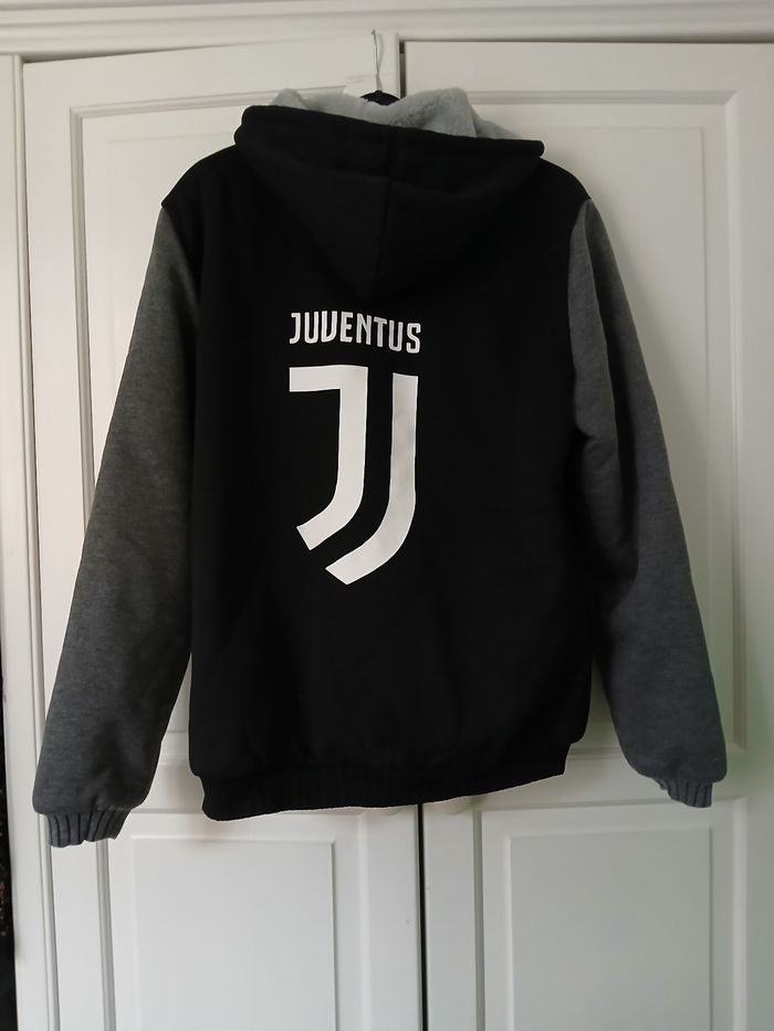 Veste à Capuche polaire gris & noir 40/L Juventus - photo numéro 2