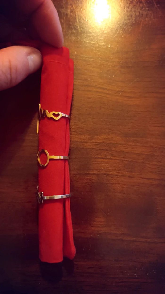 Lot bagues acier neuves - photo numéro 3