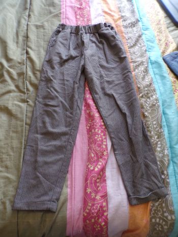 Pantalon pieds de poule marron noir taille L