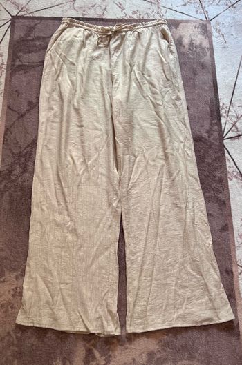 Pantalon Zara large beige