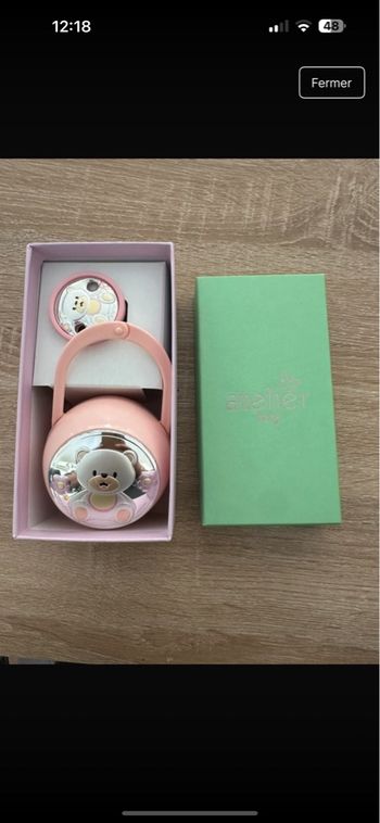 Boîte de rangement sucette 