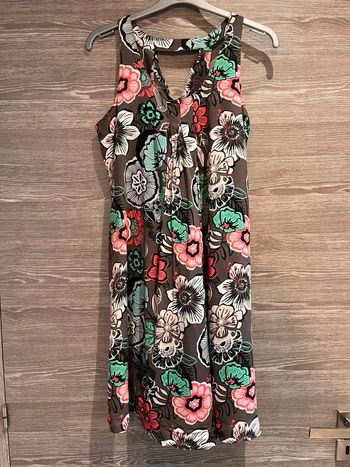 Robe imprimée dos croisé XS / 34  neuf Étiquette little miss Captain tortue