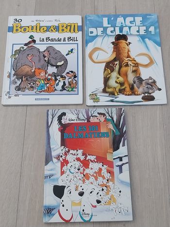 Lot de 2 BD et 1 livre