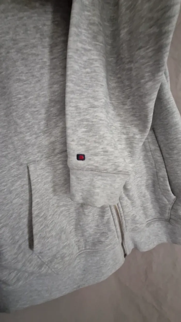 Veste capuche  teddy smith à fermeture gris homme taille L - photo numéro 7