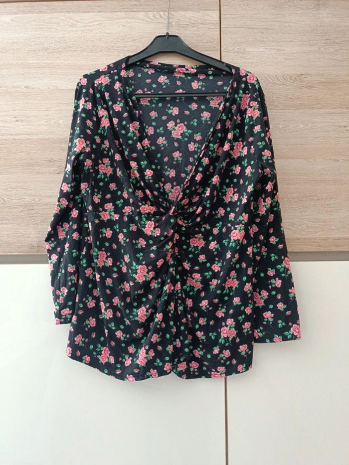 Blouse manches 3/4 cousue main 48