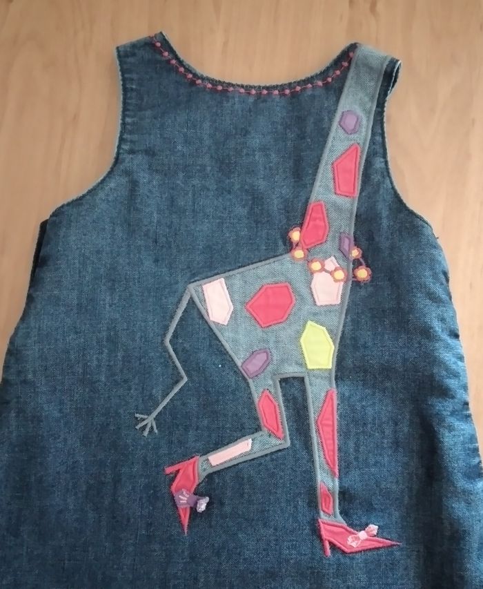 Robe sans manches en jeans 6 mois fille DPAM - photo numéro 3