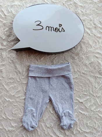 Legging avec pieds Mixte 3 mois Kiabi Eco conception 100% coton bio