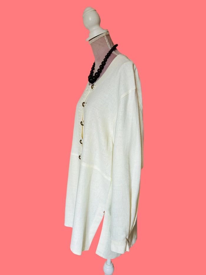 🌾Tunique en lin artisanale cottagecore bohème chic M&G taille 40 Austrian Trachten Linen tunic🌾 - photo numéro 6