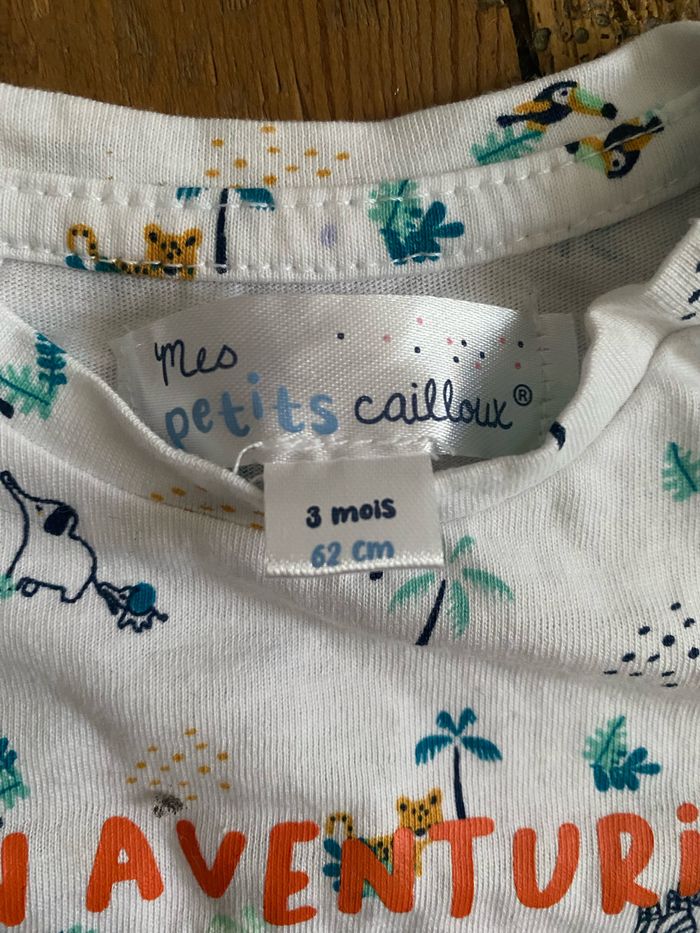 Lot de 2 t-shirts ML, 3 mois - photo numéro 2